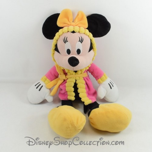 Peluche Minnie Disney Pts Srl Peignoir Robe De Chambre Rose Jaune