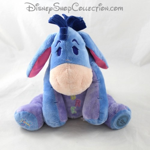 Peluche Asino Bourriquet DISNEY STORE Eeyore Campana Blu 20 Cm Disn