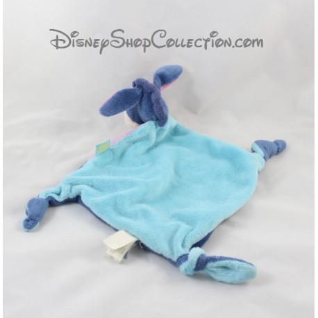 Doudou Plat Bourriquet DISNEY BABY Losange Fleur Bleu Violet Noeud