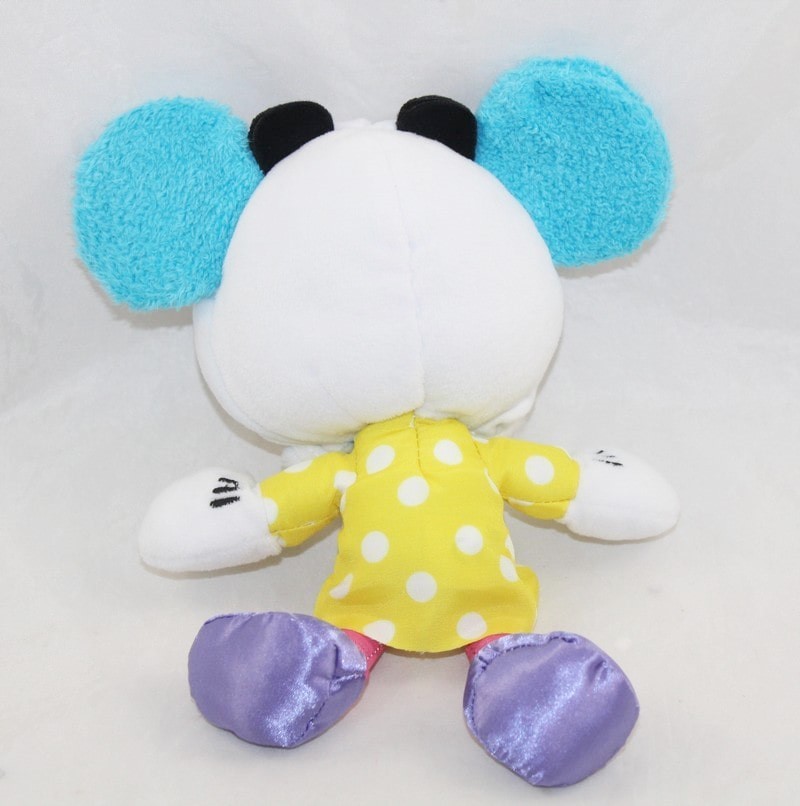 Peluche Minnie DISNEY NICOTOY Tokyo Panda Robe Jaune Coeur 20 Cm