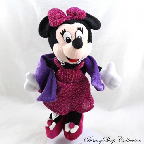 Peluche Minnie Disneyland Paris Robe De Soir E Rose Violet Brillant