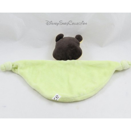 Doudou Plat Winnie L Ourson DISNEY Vert Jaune 17 Cm DisneyShopCol