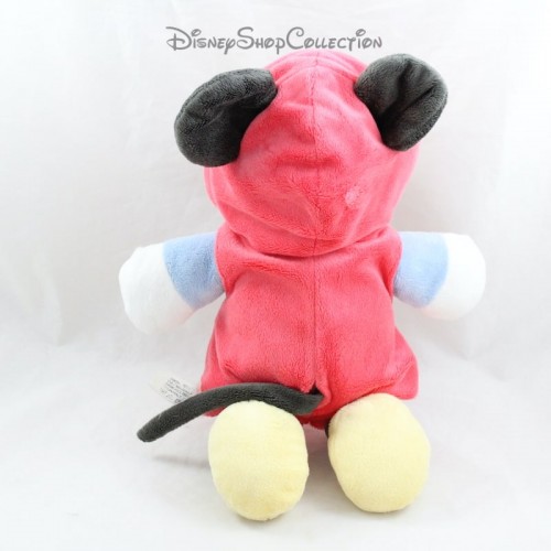 Peluche Mickey DISNEY NICOTOY Salopette Pyjama Rouge 32 Cm Disney