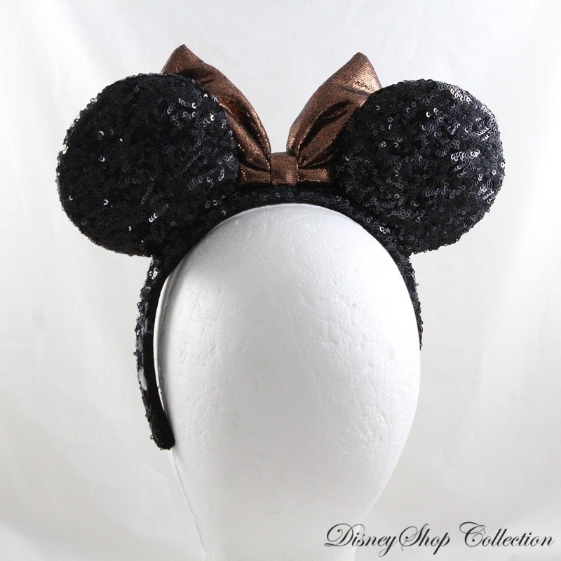 Serre tête Minnie DISNEY PARKS oreilles de Minnie Mouse sequins noi