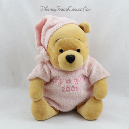 Peluche Winnie L Ourson DISNEY STORE It S A Girl 2001 Pyjama Rose