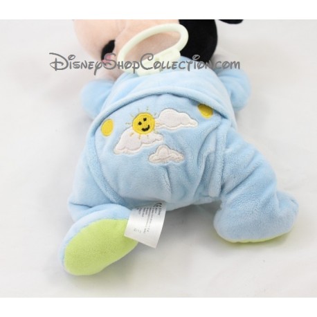 Peluche Musicale Mickey Disney Nicotoy Allong Pyjama Bleu Nuage