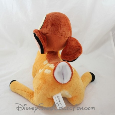 Peluche Bambi DISNEYLAND PARIS couché biche marron 38 cm DisneySh