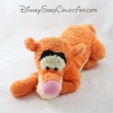 Peluche Tigrou DISNEY STORE allongé orange poils longs 35 cm