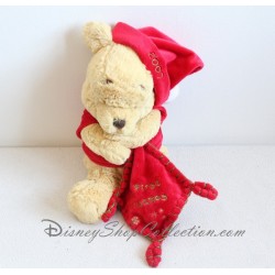 Plush Winnie the Pooh DISNEY STORE My first Christmas Christmas 2007 handkerchief