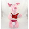 Peluche Piglet DISNEY STORE Navidad piglet rojo rosa Navidad 40 cm