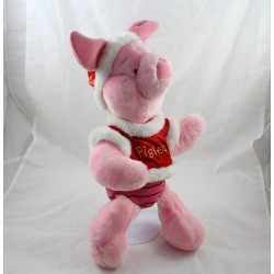 Peluche Piglet DISNEY STORE Navidad piglet rojo rosa Navidad 40 cm