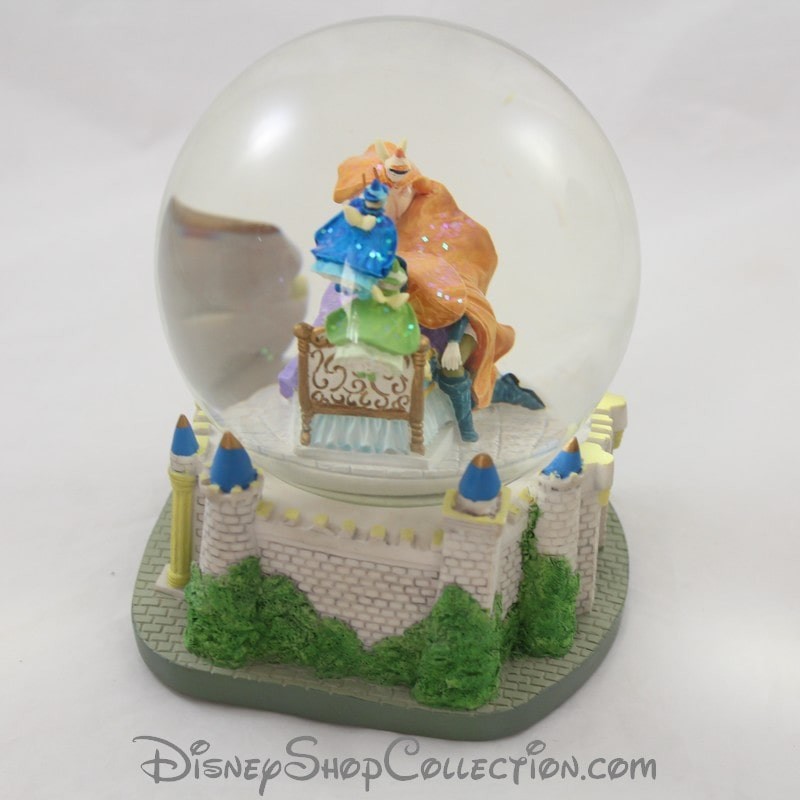 Snow Globe Musical Disney La Belle Au Bois Dormant Chateau Boule à