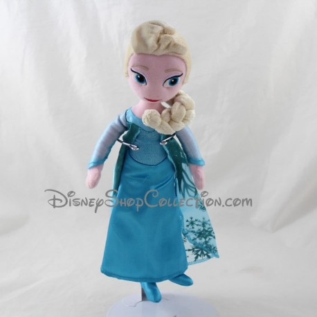 Plüsch Puppe Elsa DISNEY NICOTOY die blau gefrorene Schneekönigin 28 cm