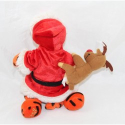 Peluche Tigrou DISNEY STORE Père Noël manteau rouge renne 22 cm