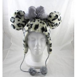 Gorro Minnie DISNEYLAND PARIS orejera leopardo lazo gris