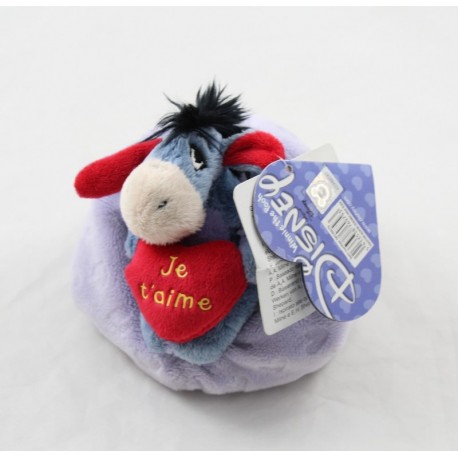 Peluche âne Bourriquet DISNEY NICOTOY coussin coeur Je t'aime 13 cm