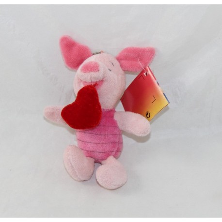 Portallaves descarada Piglet DISNEY STORE corazón rojo 14 cm