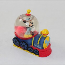 Mini snow globe Mickey DISNEYLAND PARIS train driver snowball 7 cm