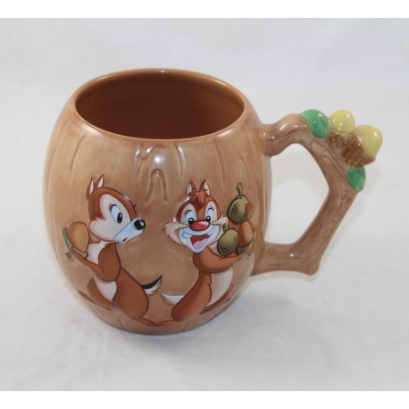 Mug relief Tic e Tac DISNEYLAND RESORT PARIS effetto legno di nocciola 17 cm