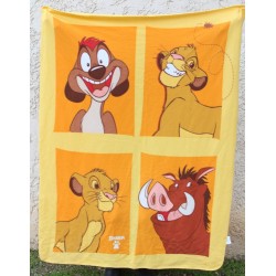 Polar Plaid Simba DISNEY König der Löwen Timon und Pumba orange gelb 140 cm