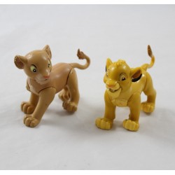 Figurines articulées Le Roi Lion DISNEY Simba et Nala plastique 8 cm