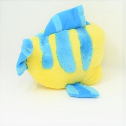 Peluche poisson Polochon DISNEY La Petite Sirène jaune bleu 33 cm