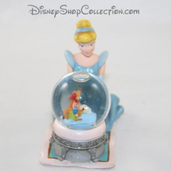 Snow globe princesse DISNEY Cendrillon assise boule à neige souris 10 cm