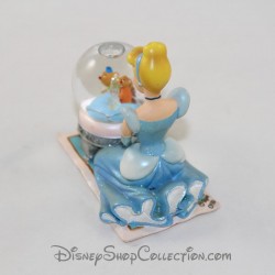 Snow globe princesse DISNEY Cendrillon assise boule à neige souris 10 cm