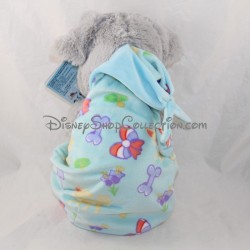 Peluche chien DISNEYLAND PARIS La Belle et le Clochard baluchon sac bleu Disney Babies 28 cm