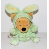 Peluche Winnie l'ourson DISNEY STORE lapin de paques vert 19 cm