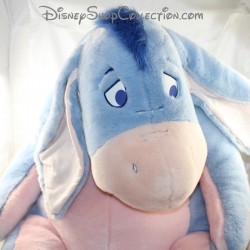 Grande peluche XXL DISNEY NICOTOY Bourriquet bleu et rose clair 52 cm