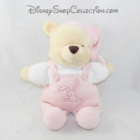 Plüsch Winnie Bären DISNEY STORE La Pyjama rosa Hase Mütze weiß 26 cm