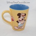 Mug Mickey erkunden DISNEYLAND PARIS Adventureland, Discoveryland ... gelb blau Disney 11 cm