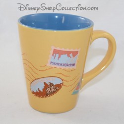 Mug Mickey explore DISNEYLAND PARIS Adventureland, Discoveryland ... Disney blue yellow 11 cm