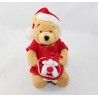 Plüsch Winnie Bär DISNEY STORE Weihnachtshaube mit Renner Pooh 23 cm