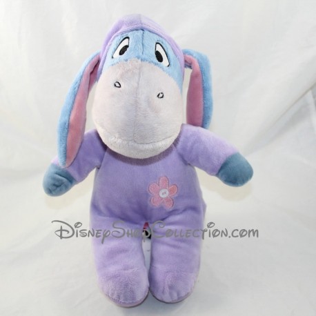 Burro Bourriquet NICOTOY Disney pijama púrpura con capucha 32 cm