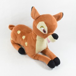 Peluche Bambi DISNEY NICOTOY couché biche marron 40 cm