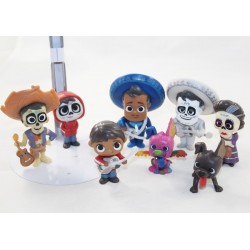 Ensemble de 8 figurines Coco DISNEY PIXAR Miguel Dante Imelda Ernesto
