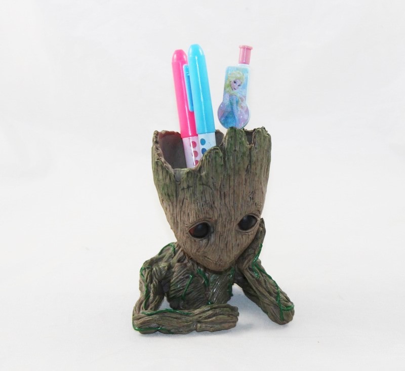 Pawaca Pot De Fleur Bebe Groot Porte Crayons Figurine Gardiens De La Galaxie Action Figures Toys Hobbies