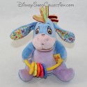 Peluche Bourriquet DISNEY BABY rattle blue bell 13 cm