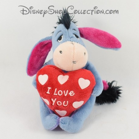 Burro bourriquet DISNEY NICOTOY corazón rojo " Te amo " 20 cm