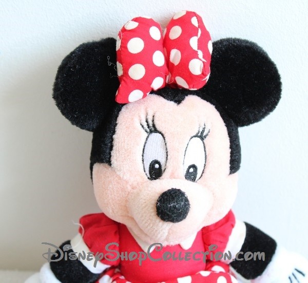Peluche Minnie Vintage Disneyland Robe rouge pois 28 cm Euro Disney chez  vous dès demain