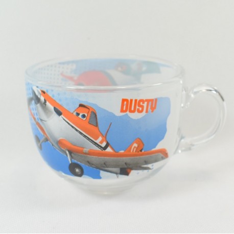 Dusty DISNEY Flugzeug Bolze Blau Glas transparent blau 14 cm