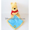 Peluche Winnie DISNEY NICOTOY mouchoir bleu miel abeille