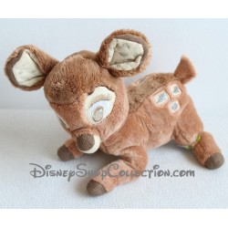 Peluche Bambi DISNEY STORE couché biche avec les pattes pliées