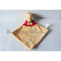 Doudou plat Winnie l'ourson NICOTOY DISNEY losange jaune rouge abeille 