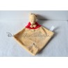 Doudou plat Winnie l'ourson NICOTOY DISNEY losange jaune rouge abeille 