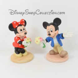 Ensemble de figurines Mickey et Minnie DISNEY biscuit de porcelaine statuette 10 cm