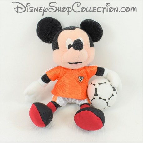 Plüsch Mickey DISNEY NICOTOY Fußball-Trikot orange Fussball 20 cm