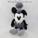 Peluche Mickey DISNEY Steamboat retrò in bianco e nero 28 cm